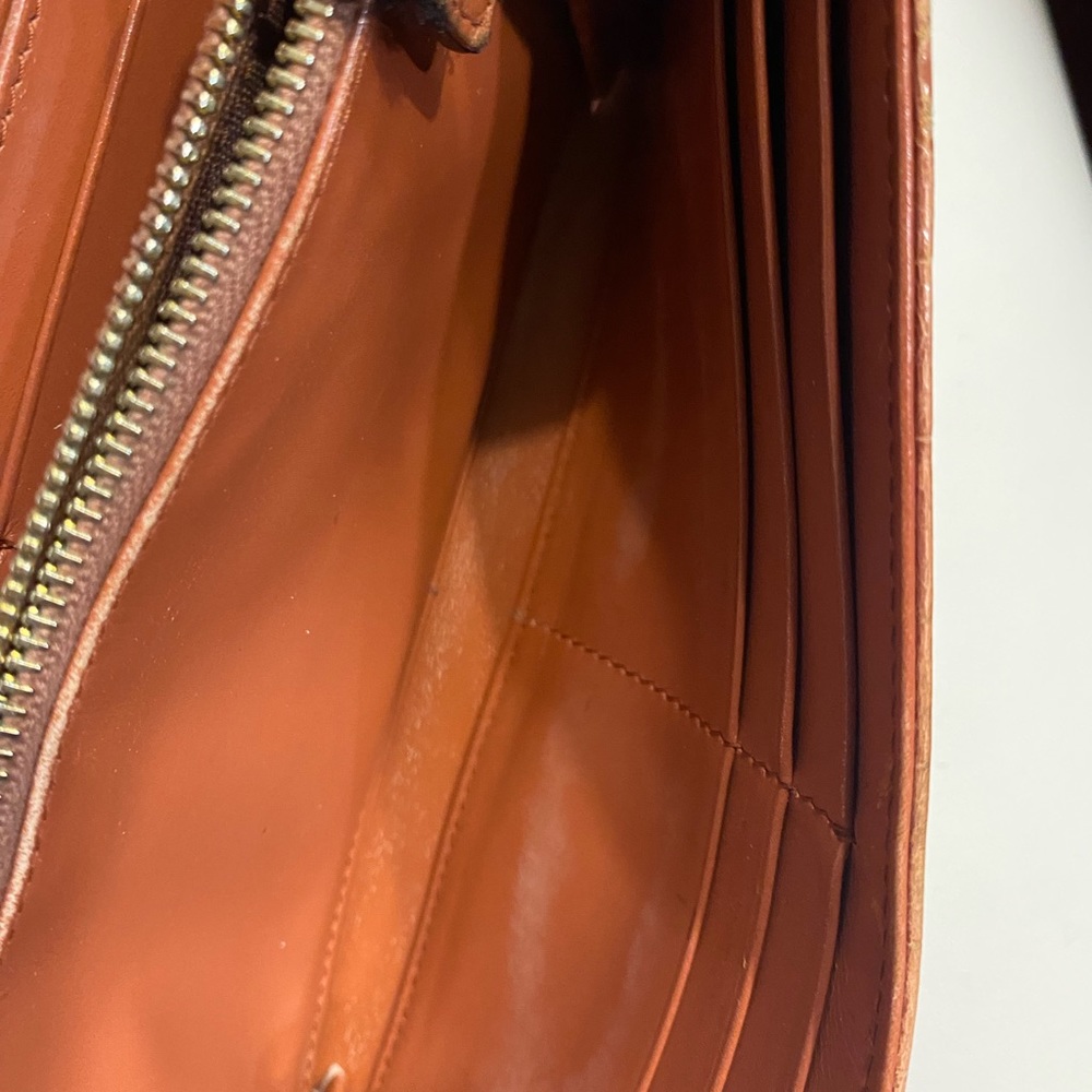 Miu Miu Tangerine Crocodile Embossed Wallet - image 6